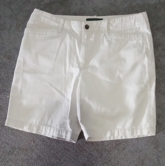 Lauren LRL Pants - Elegant White High Waist Women's Shorts